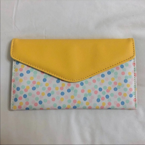 Colorful Pastel Polka Dot Clutch Wallet - Picture 1 of 11